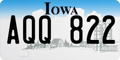 IA license plate AQQ822