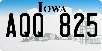 IA license plate AQQ825