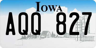 IA license plate AQQ827