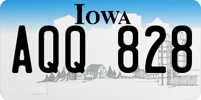 IA license plate AQQ828