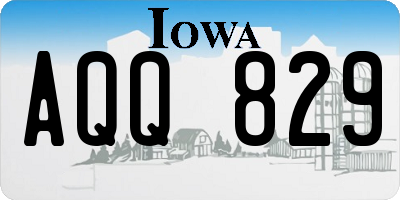 IA license plate AQQ829