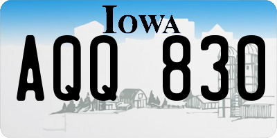 IA license plate AQQ830