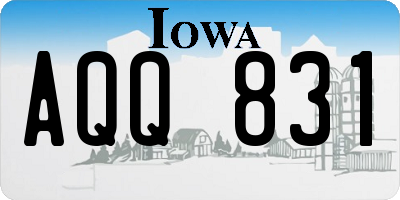 IA license plate AQQ831