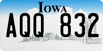 IA license plate AQQ832