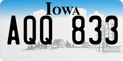 IA license plate AQQ833