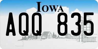 IA license plate AQQ835