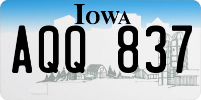 IA license plate AQQ837