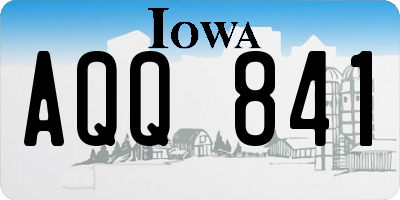 IA license plate AQQ841