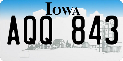 IA license plate AQQ843