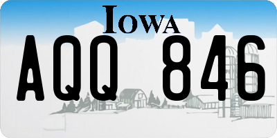 IA license plate AQQ846