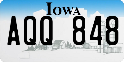 IA license plate AQQ848