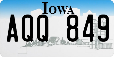 IA license plate AQQ849