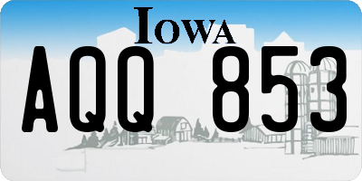 IA license plate AQQ853