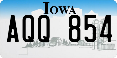 IA license plate AQQ854