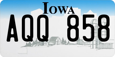 IA license plate AQQ858