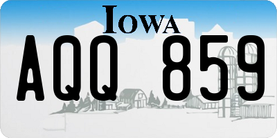 IA license plate AQQ859