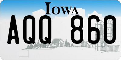 IA license plate AQQ860