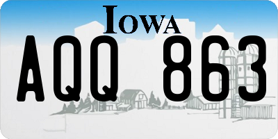 IA license plate AQQ863