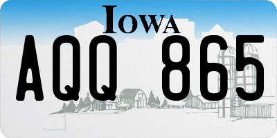 IA license plate AQQ865