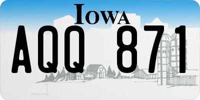 IA license plate AQQ871