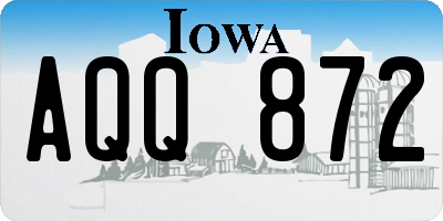 IA license plate AQQ872