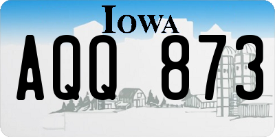 IA license plate AQQ873