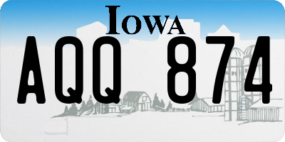 IA license plate AQQ874