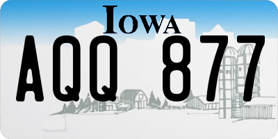 IA license plate AQQ877