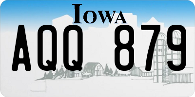 IA license plate AQQ879