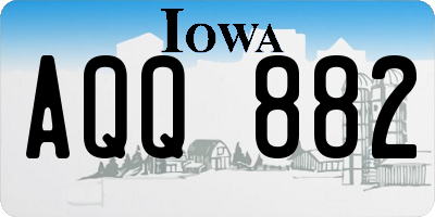 IA license plate AQQ882