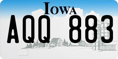 IA license plate AQQ883