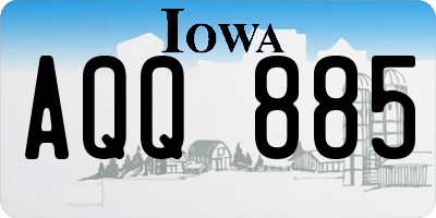 IA license plate AQQ885