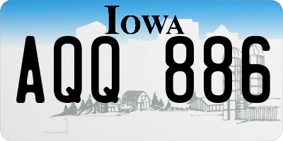 IA license plate AQQ886