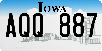 IA license plate AQQ887