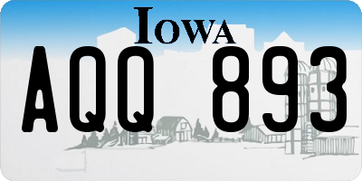 IA license plate AQQ893