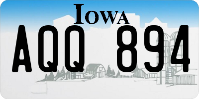 IA license plate AQQ894