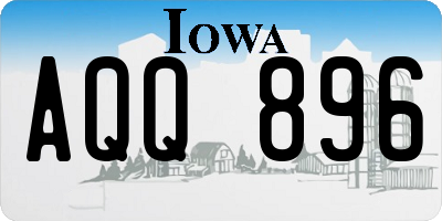 IA license plate AQQ896