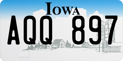 IA license plate AQQ897