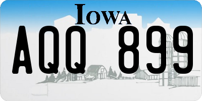 IA license plate AQQ899