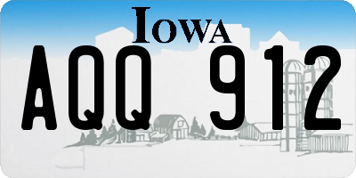 IA license plate AQQ912