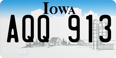 IA license plate AQQ913