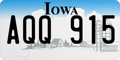 IA license plate AQQ915