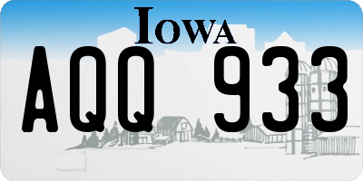 IA license plate AQQ933