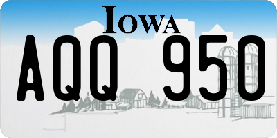 IA license plate AQQ950