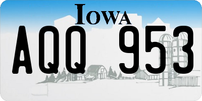 IA license plate AQQ953