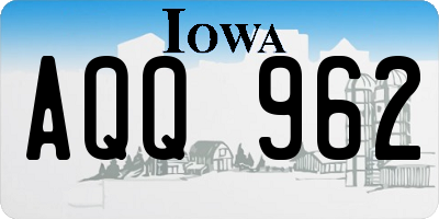 IA license plate AQQ962