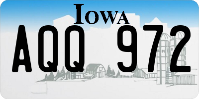 IA license plate AQQ972