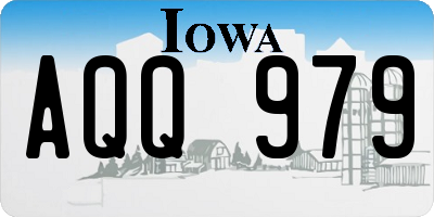IA license plate AQQ979