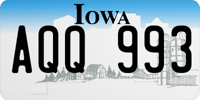 IA license plate AQQ993