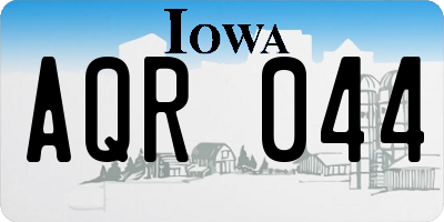IA license plate AQR044